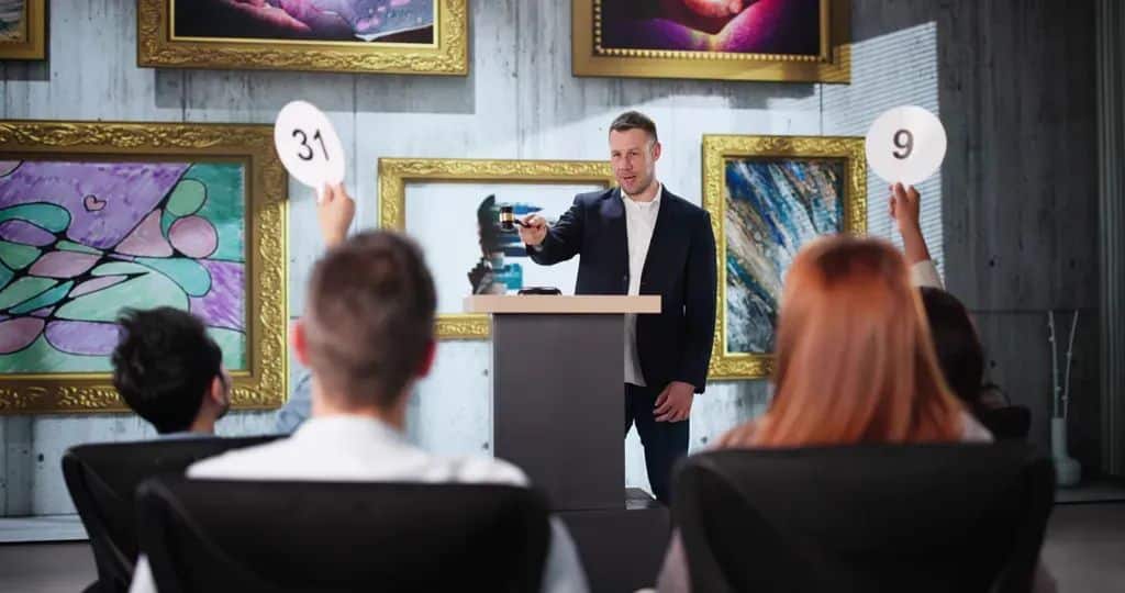 Business presentation in conference room