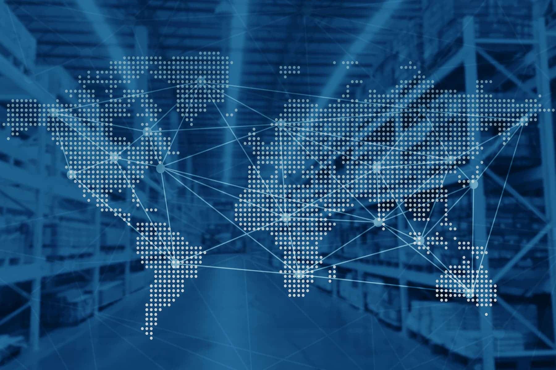 Abstract global digital network graphic