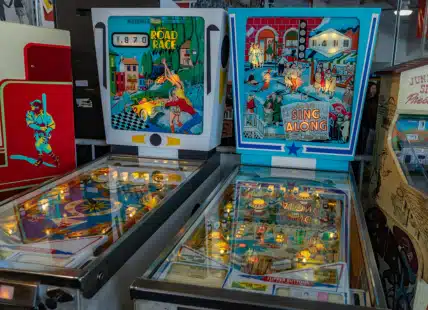 Two pinball machines side by side
